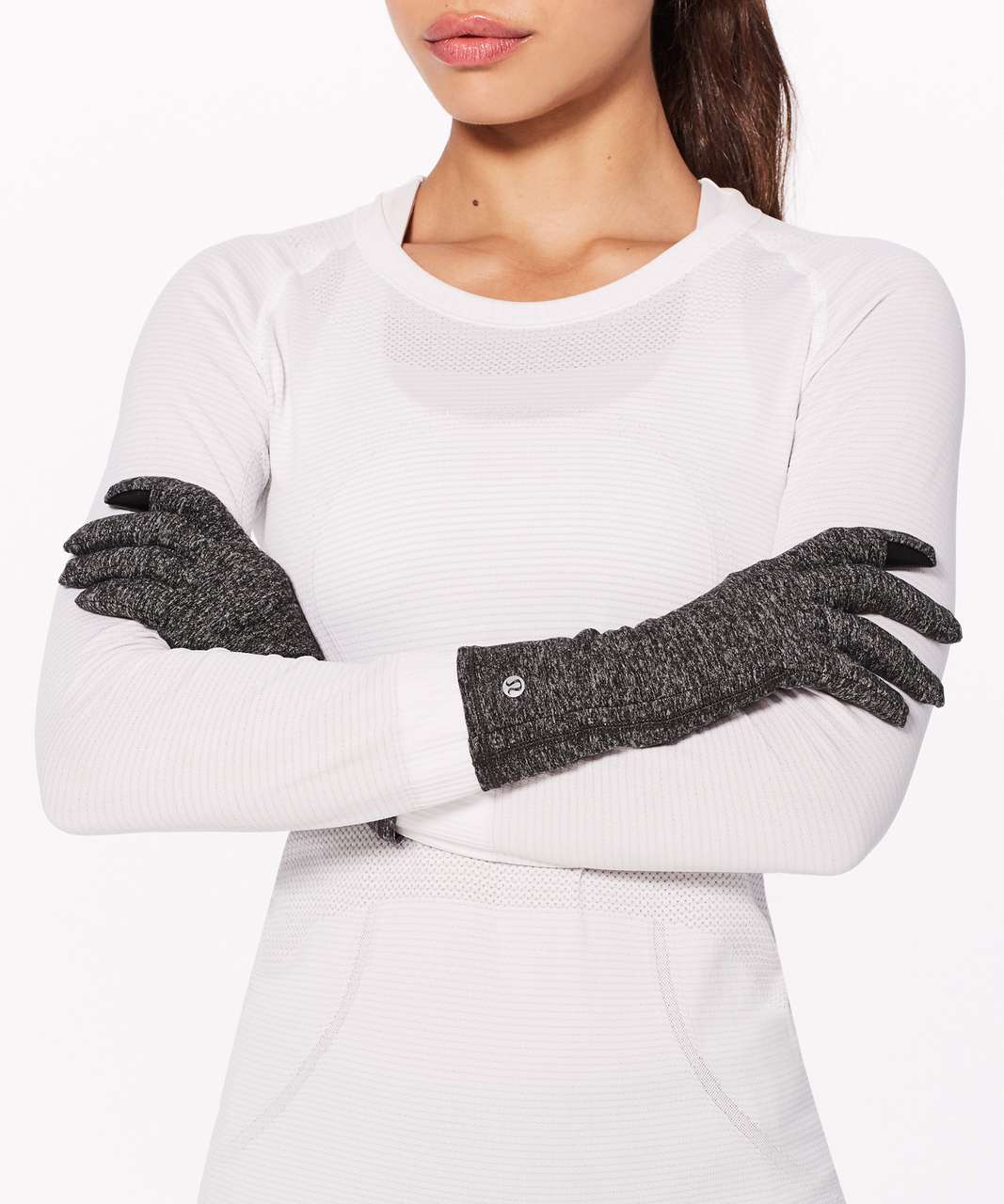 Lululemon Run It Out Gloves (Special Edition) - Reconnect Heathered Black Silver Reflective