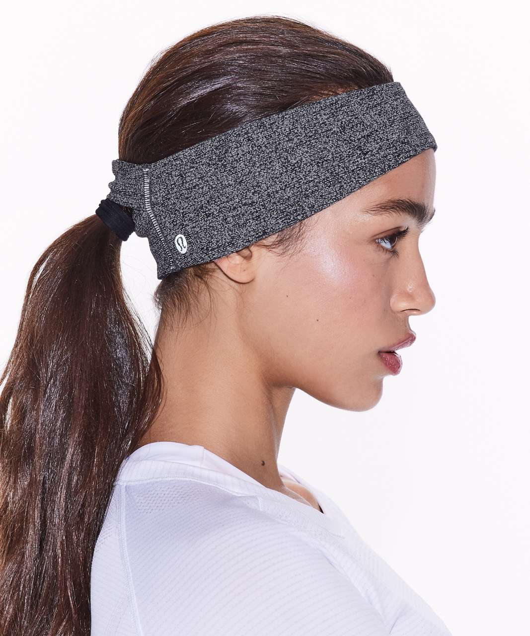 Lululemon Run It Out Ear Warmer (Special Edition) - Reconnect Heathered Black Silver Reflective