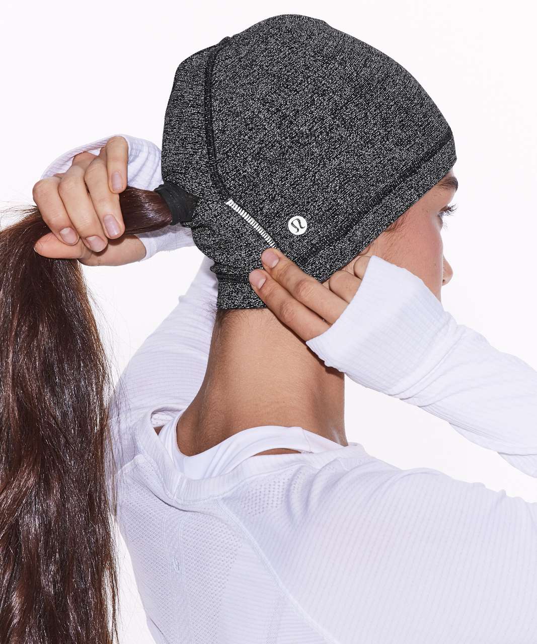 Lululemon Run It Out Toque (Special Edition) - Reconnect Heathered Black Silver Reflective