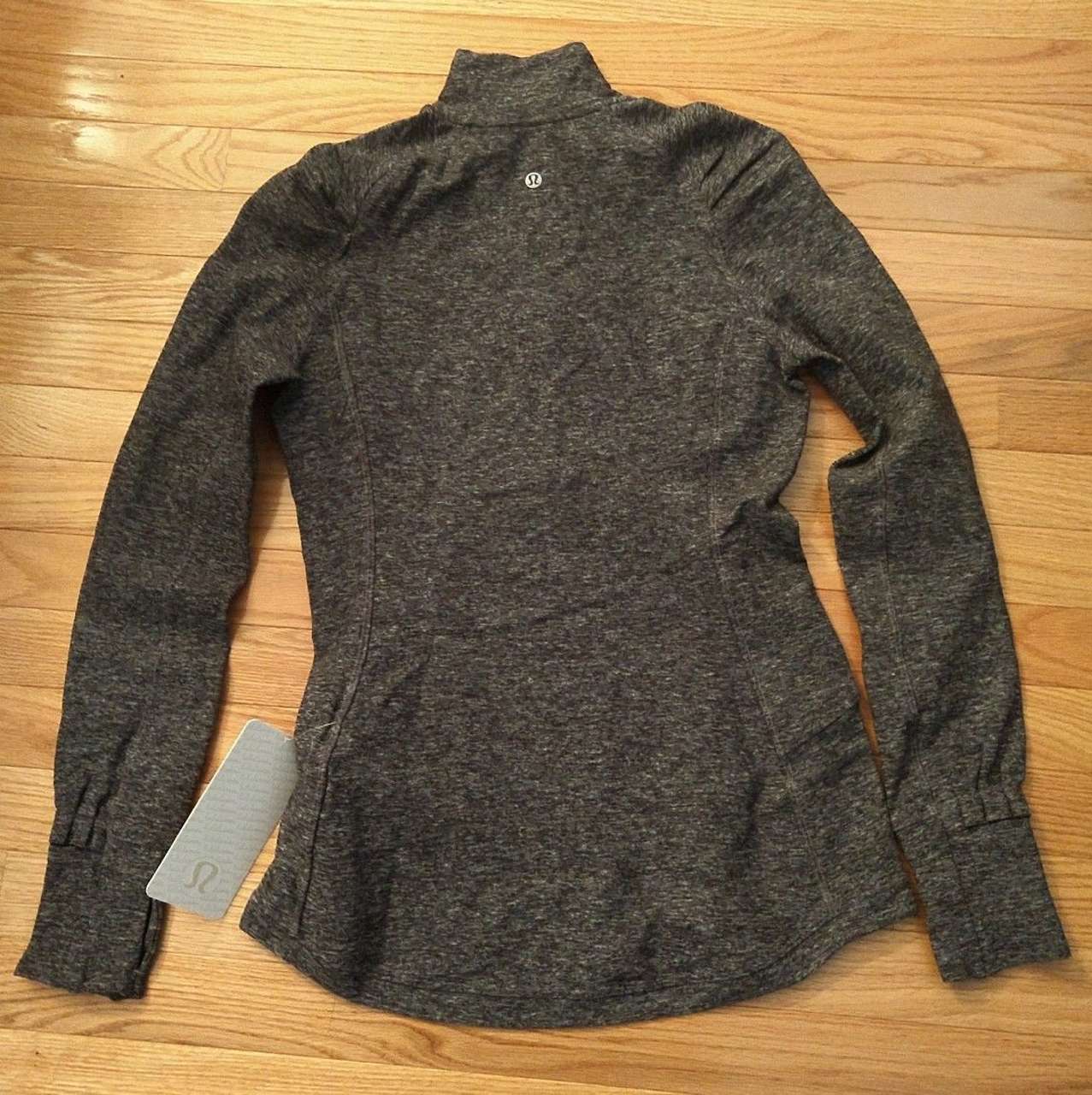 Lululemon Extra Mile 1/2 Zip *Reflective - Heathered Black / Reflective -  lulu fanatics