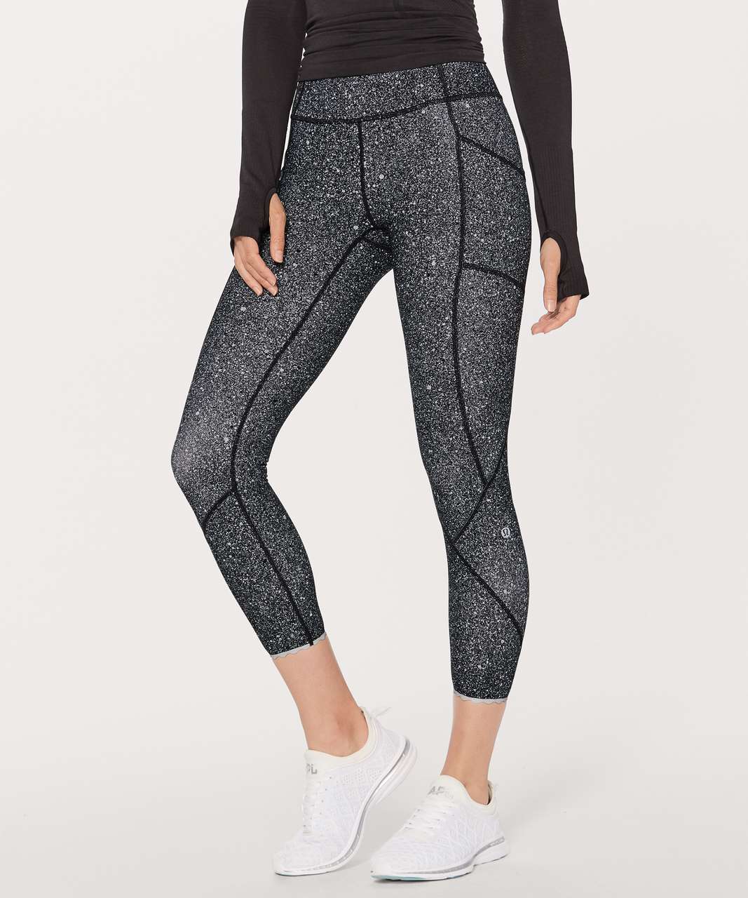 Lululemon Tight Stuff Tight II - Chakra Print Alpine White Black