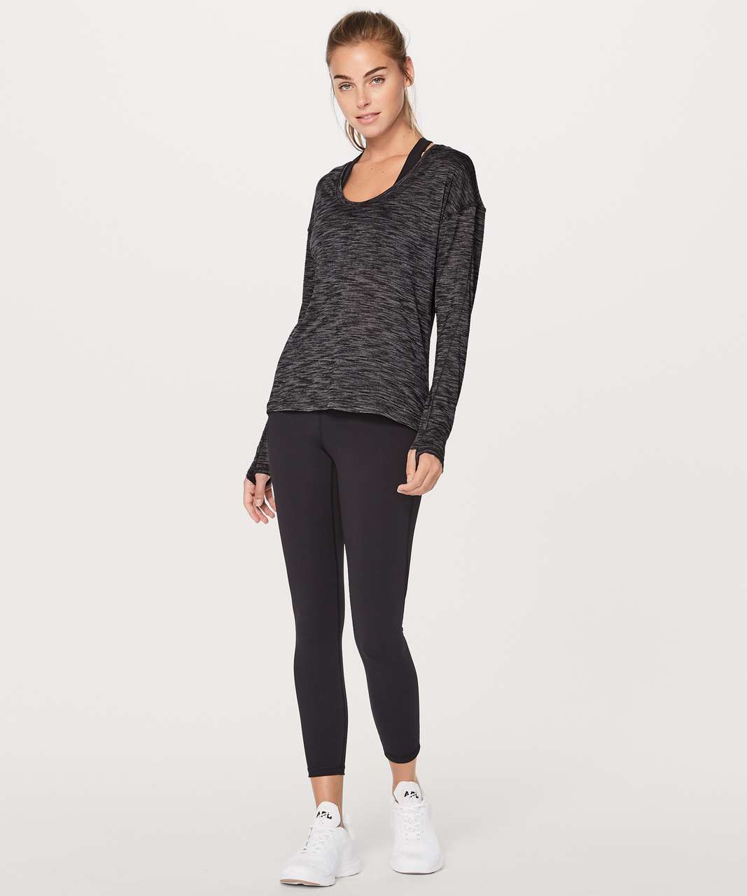 Lululemon Meant To Move Long Sleeve - Heathered Black (First Release)