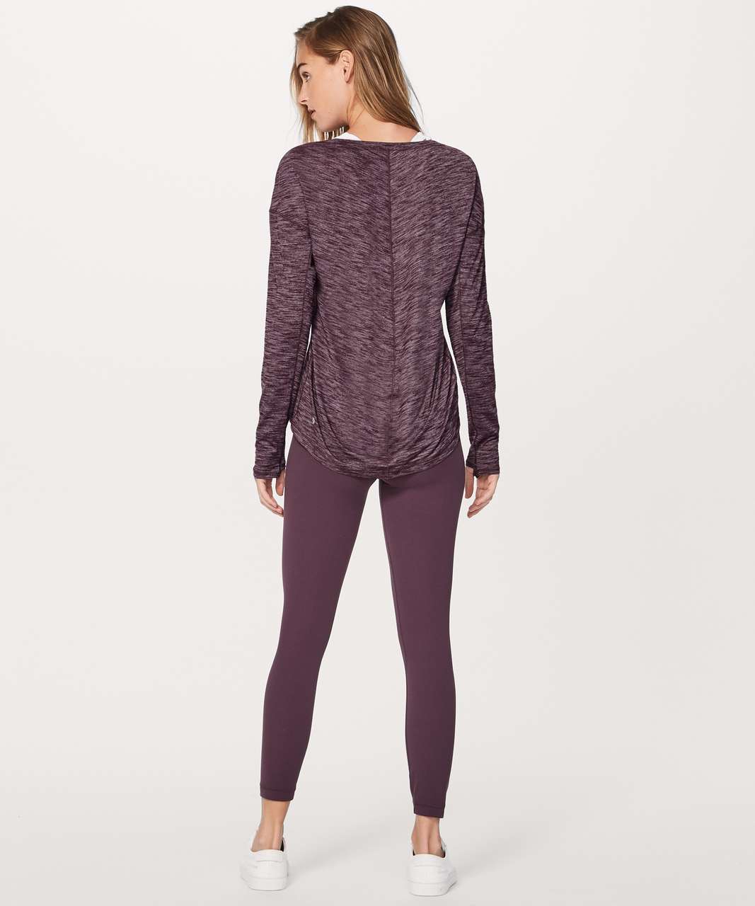 Lululemon Meant To Move Long Sleeve - Heathered Black Cherry