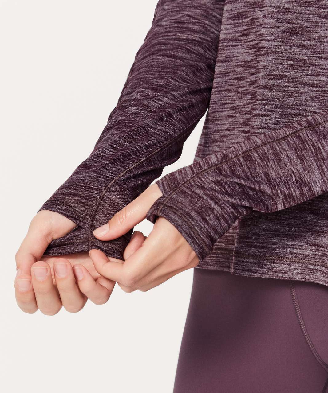 Lululemon Meant To Move Long Sleeve - Heathered Black Cherry