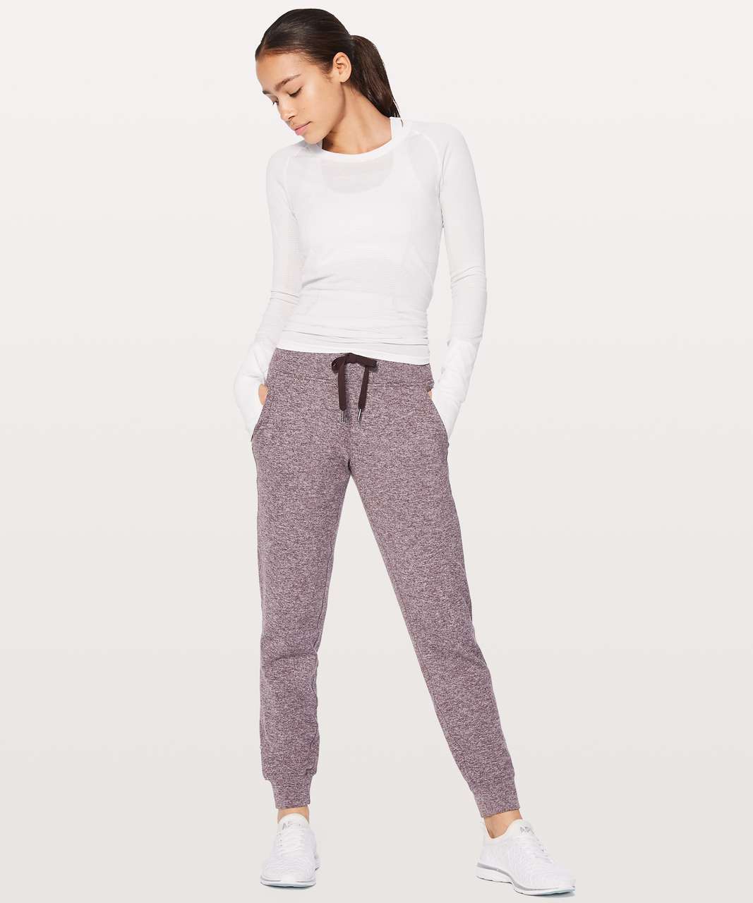 Lululemon Ready To Rulu Pant - Heathered Black Cherry / Black Cherry - lulu  fanatics