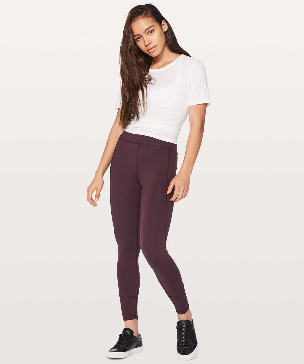 Lululemon In Movement 7/8 Tight *Everlux 25 - Black Cherry - lulu fanatics