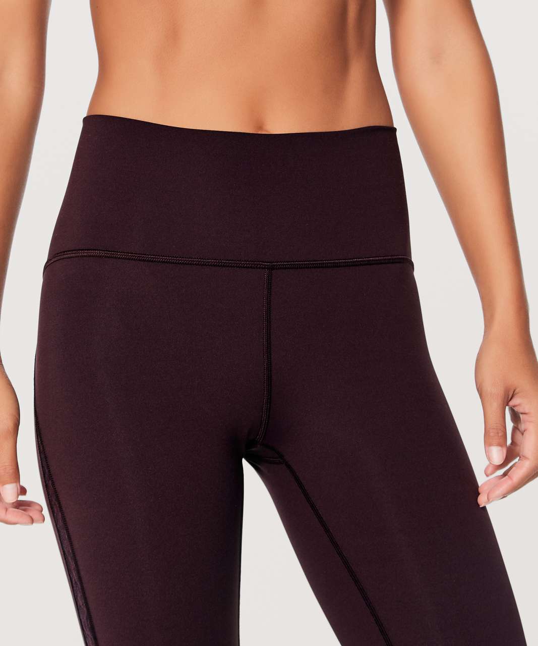 Lululemon Meant To Move 7/8 Tight (25") - Black Cherry / Flocked Floral Black Cherry Black Cherry