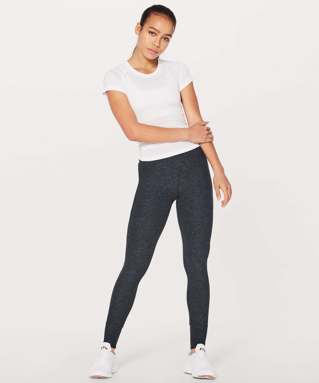 Lululemon Rush Hour Tight - Heathered Dark Cast / Black