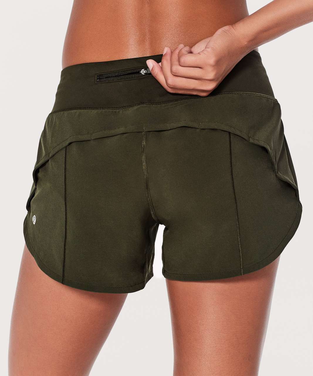 Lululemon Speed Up Short (Long 4) - Dark Olive - lulu fanatics