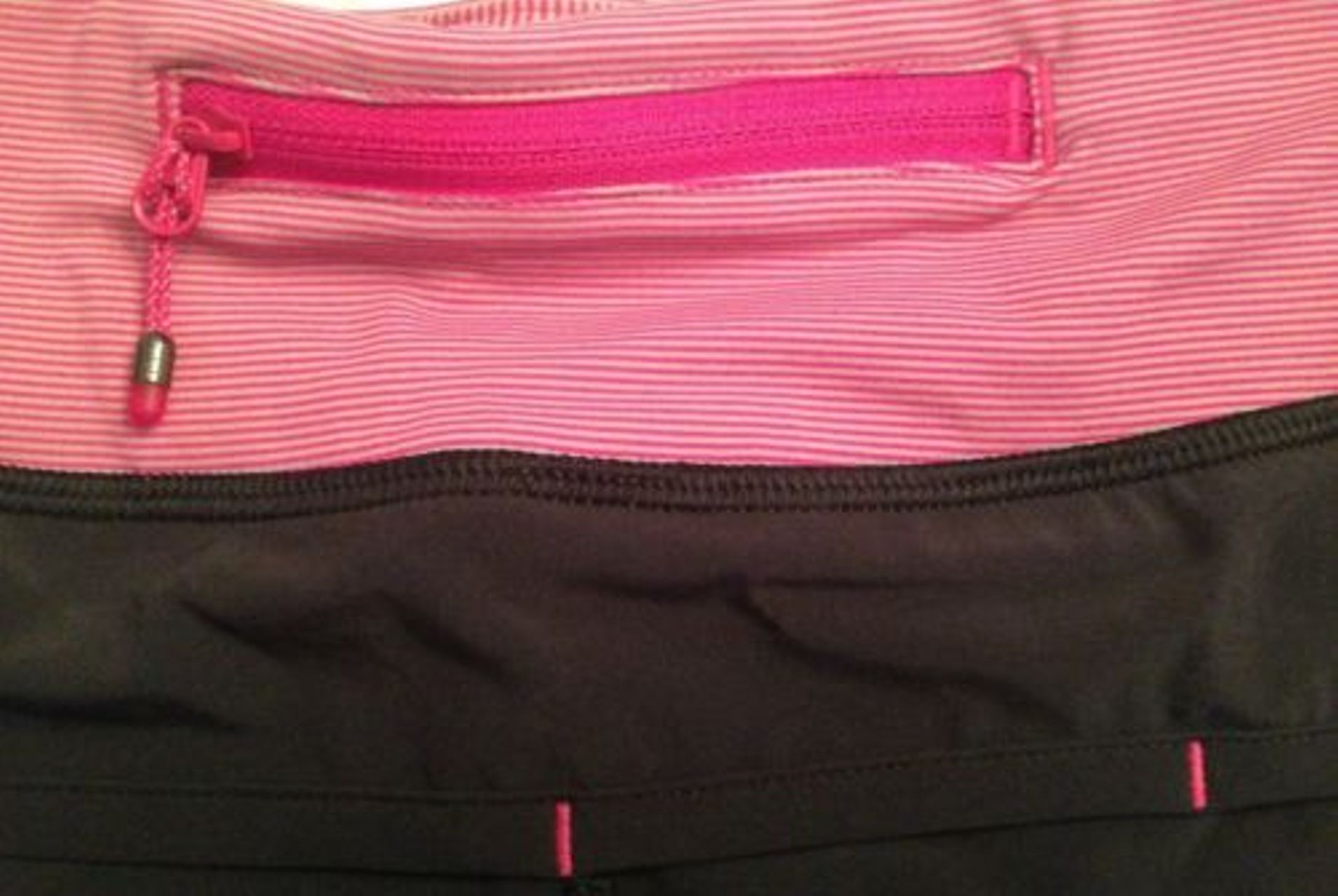 Lululemon Run:  Speed Short *4-way Stretch - Black / Wee Stripe Jewelled Magenta