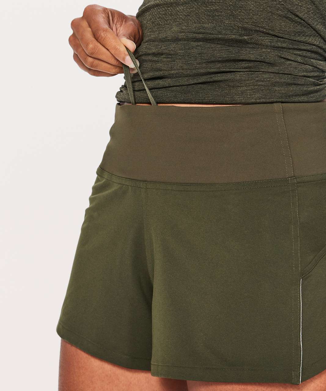 Lululemon Morning Miles Short (3") - Dark Olive