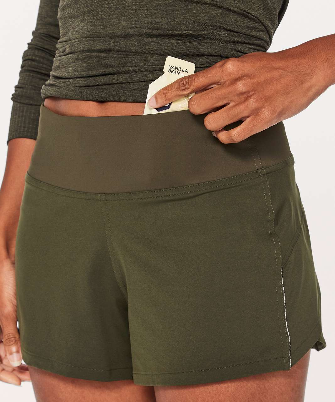 Lululemon Morning Miles Short (3") - Dark Olive