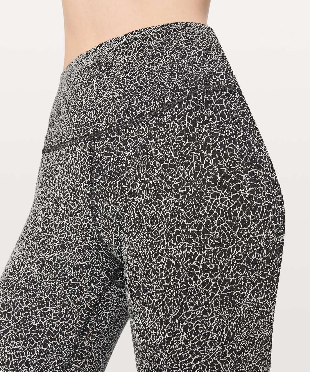 Lululemon Wunder Under Hi-Rise 1/2 Tight (17") - Luon Crackle Jaquard Black White