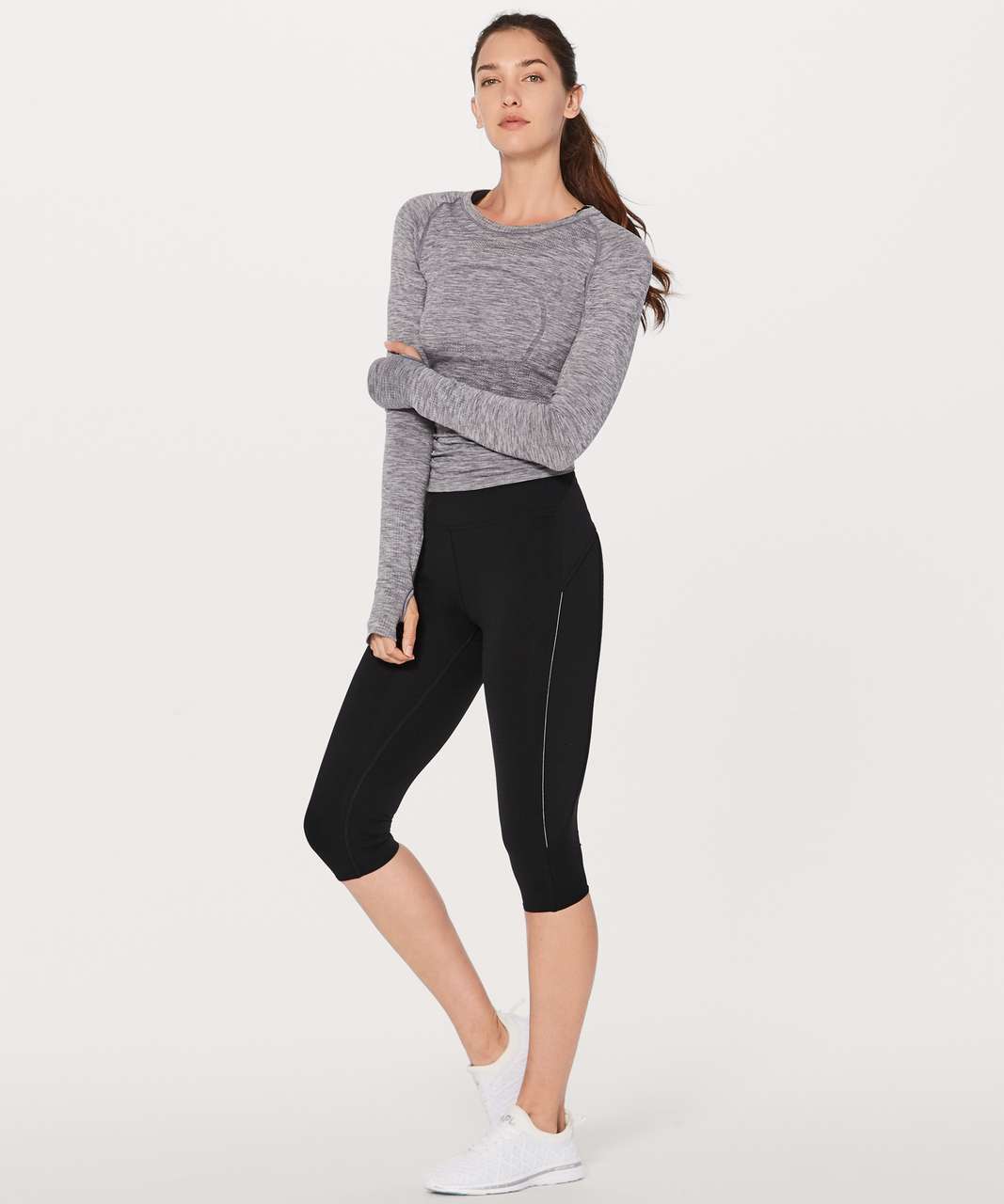 Lululemon Morning Miles Crop (17") - Black