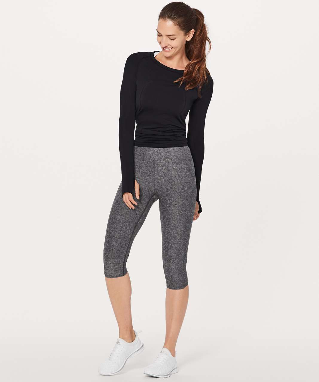 Lululemon Mind Over Miles Crop (17 ) - White - lulu fanatics