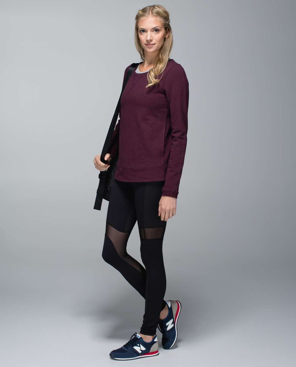 Lululemon Exhalation Pullover II - Heathered Bordeaux Drama