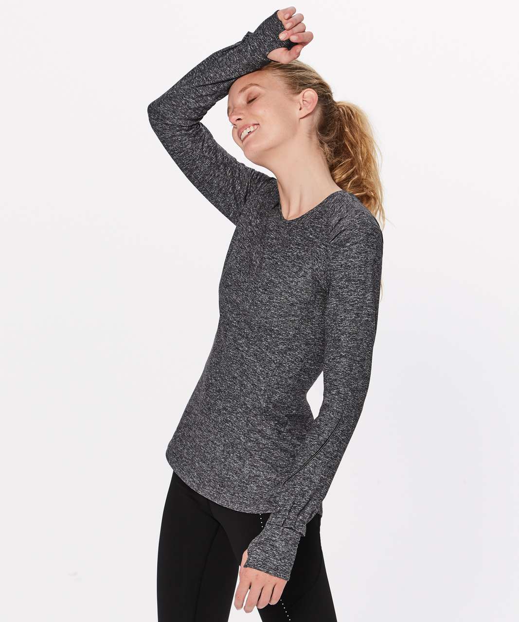 Lululemon Extra Mile Long Sleeve - Black - lulu fanatics