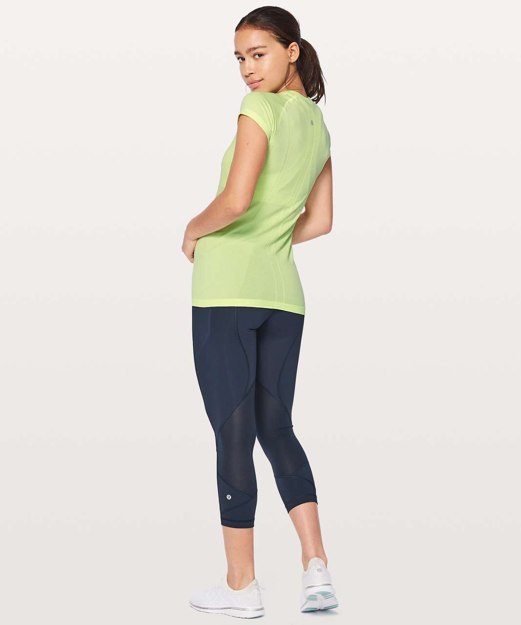 Lululemon Swiftly Tech Short Sleeve Crew - Clear Mint / White