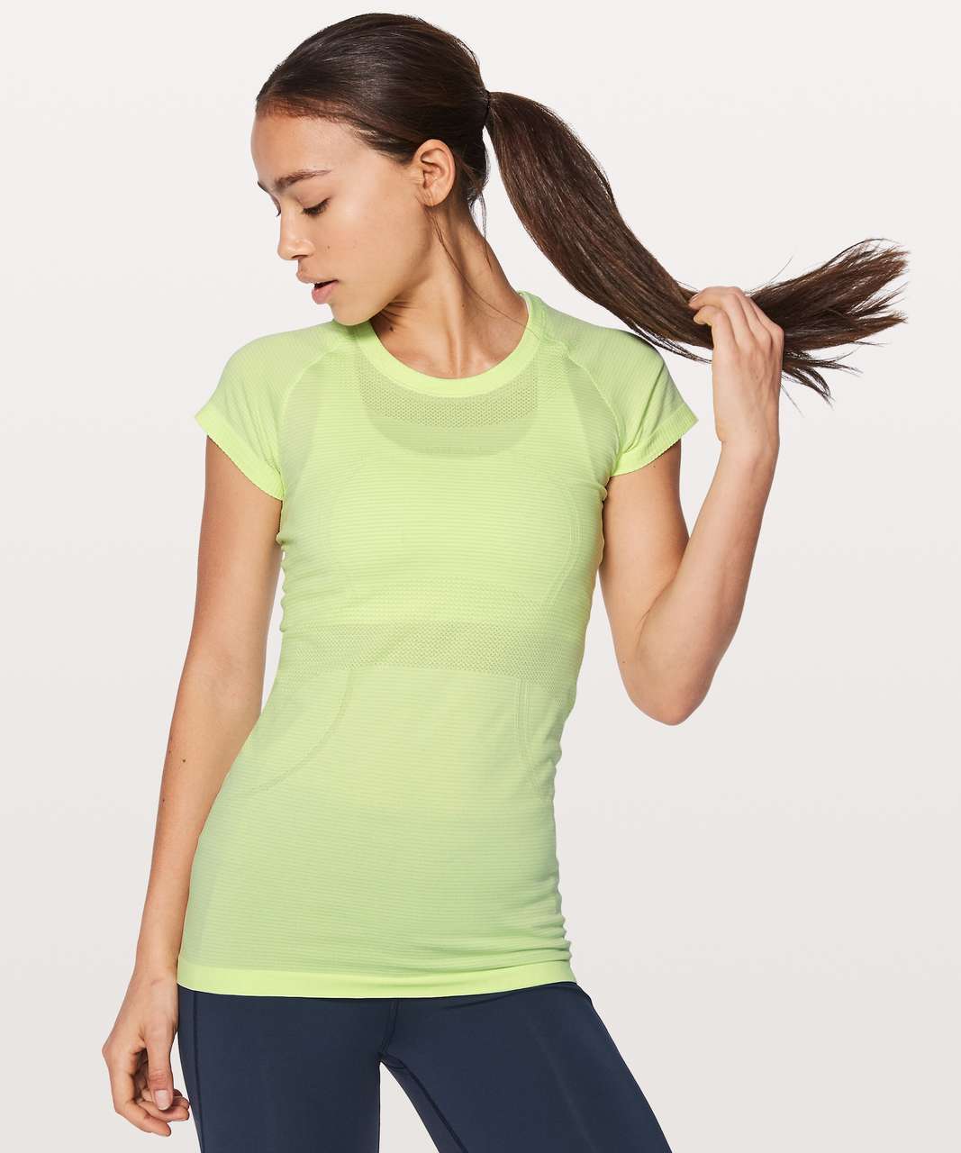 Lululemon Swiftly Tech Short Sleeve Crew - Clear Mint / White