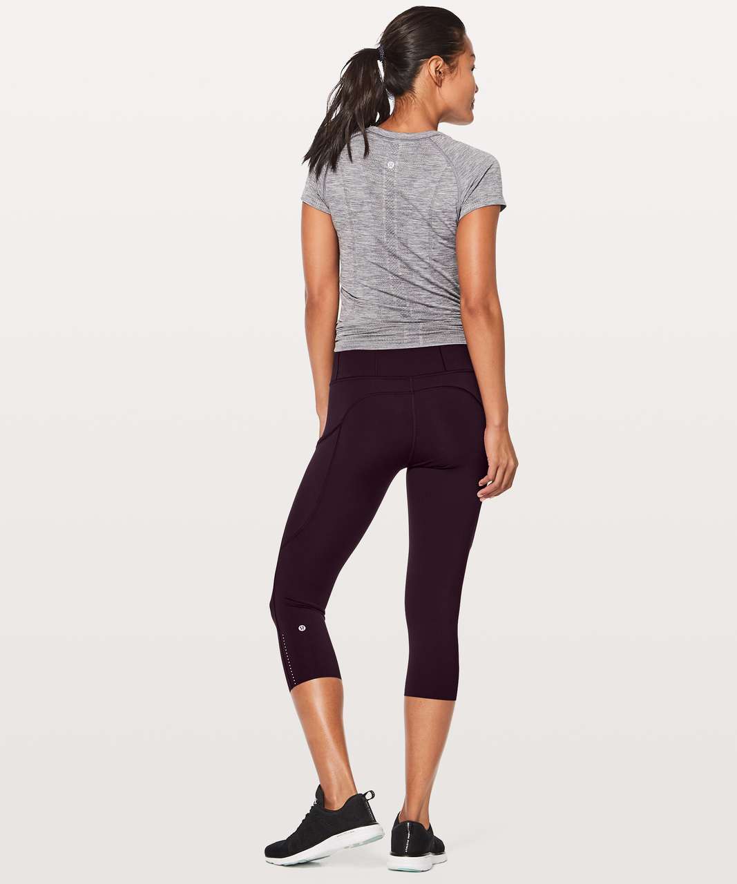 Lululemon Fast & Free Crop II *Nulux 19 - Black Cherry - lulu