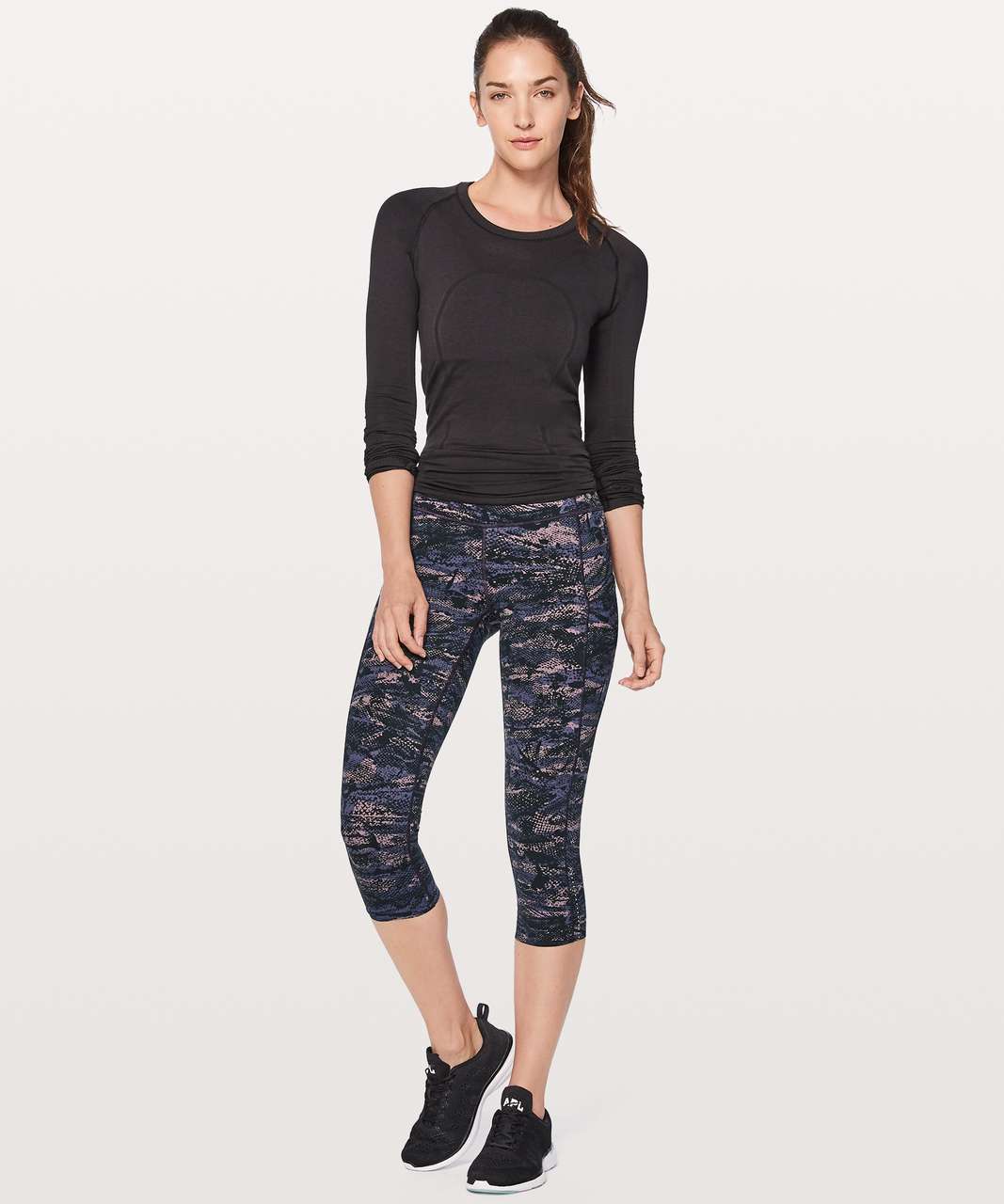 Lululemon Fast & Free Crop II *Nulux 19 - Midnight Navy - lulu fanatics