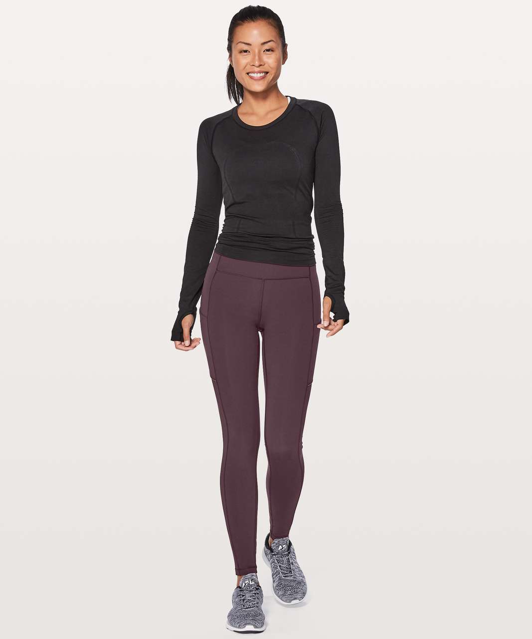 Lululemon Speed Up Tight *28 - Power Luxtreme Variegated Knit Black  Heathered Black - lulu fanatics