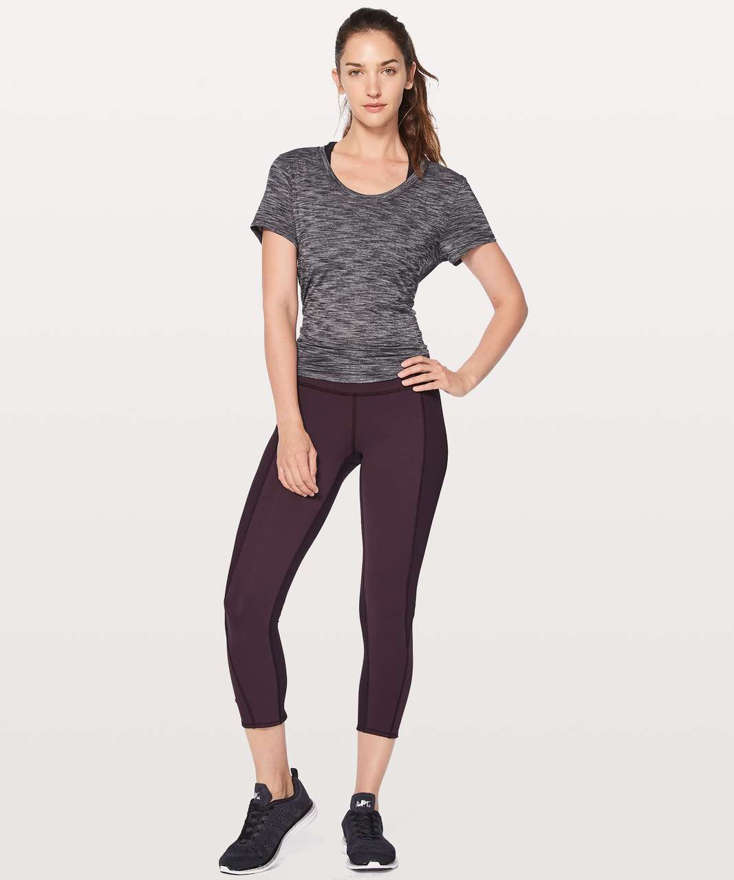 Lululemon On Your Mark Crop 23" - Black Cherry