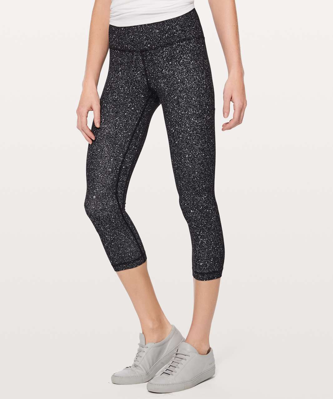 Lululemon Align Crop 21” In Luminesce Splatter Ice Grey Black Leggings Gray  Size 4 - $46 (47% Off Retail) - From Ellen