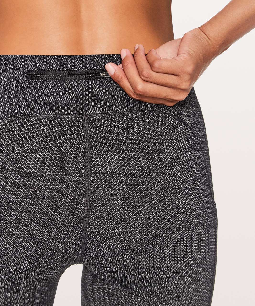 Lululemon Speed Up Tight *28" - Power Luxtreme Variegated Knit Black Heathered Black