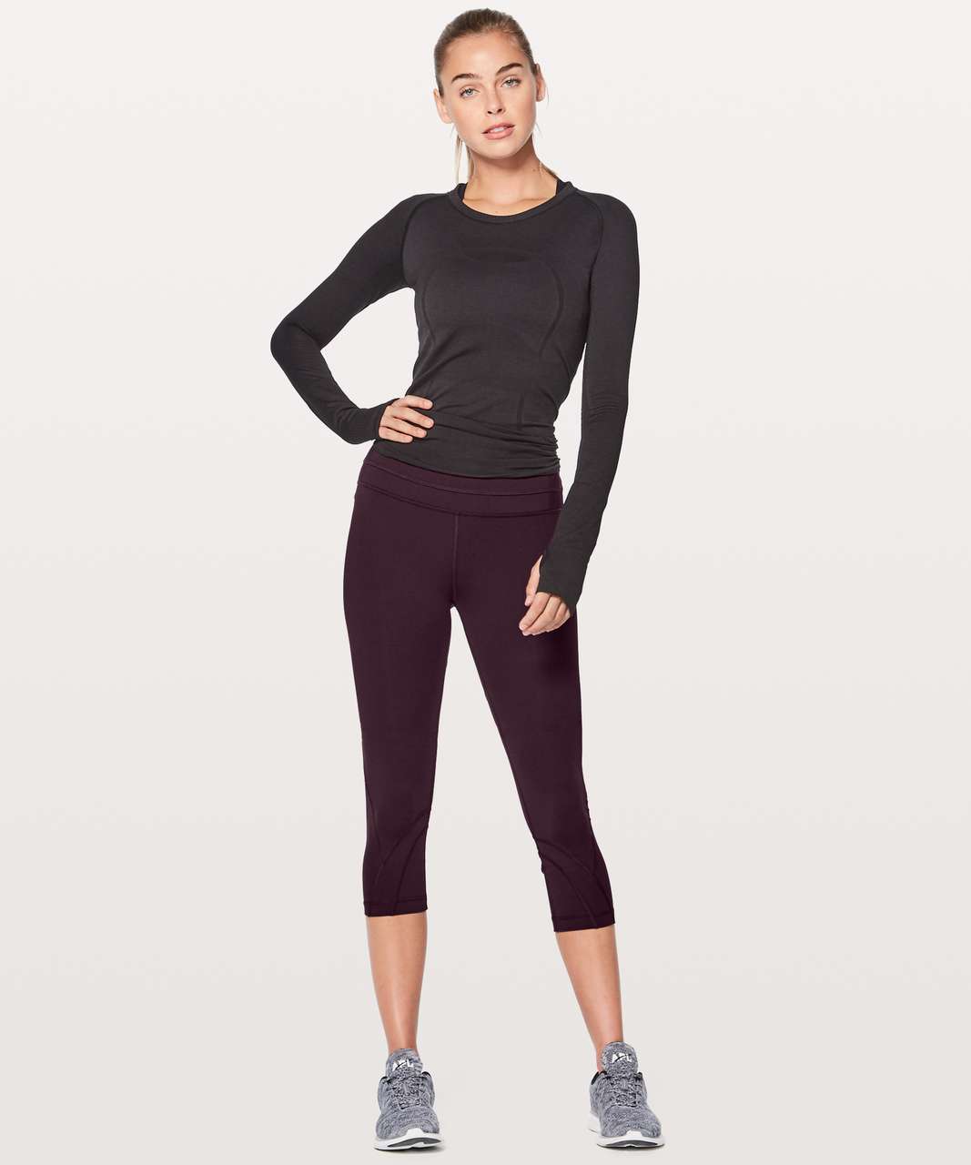 Lululemon Inspire Crop II *Luxtreme - Black Cherry - lulu fanatics