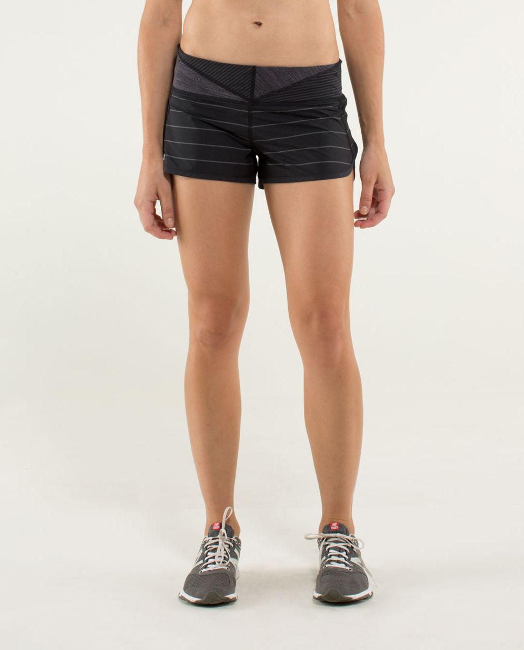 Lululemon Run:  Speed Short - Slalom Stripe Black / Quilt 23 Fall 2013 / Hyper Stripe Black