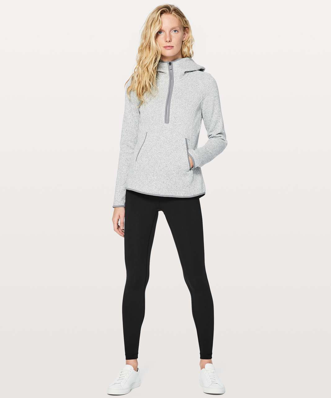 Lululemon Fleece & Thank You Lined Hoodie Womens Size 2 Gray W3BEGS  Sweatshirt 