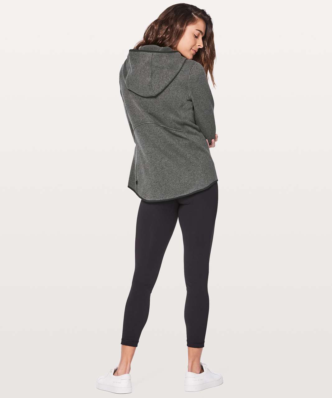 Lululemon Fleece & Thank You Pullover - Heathered Black / Black