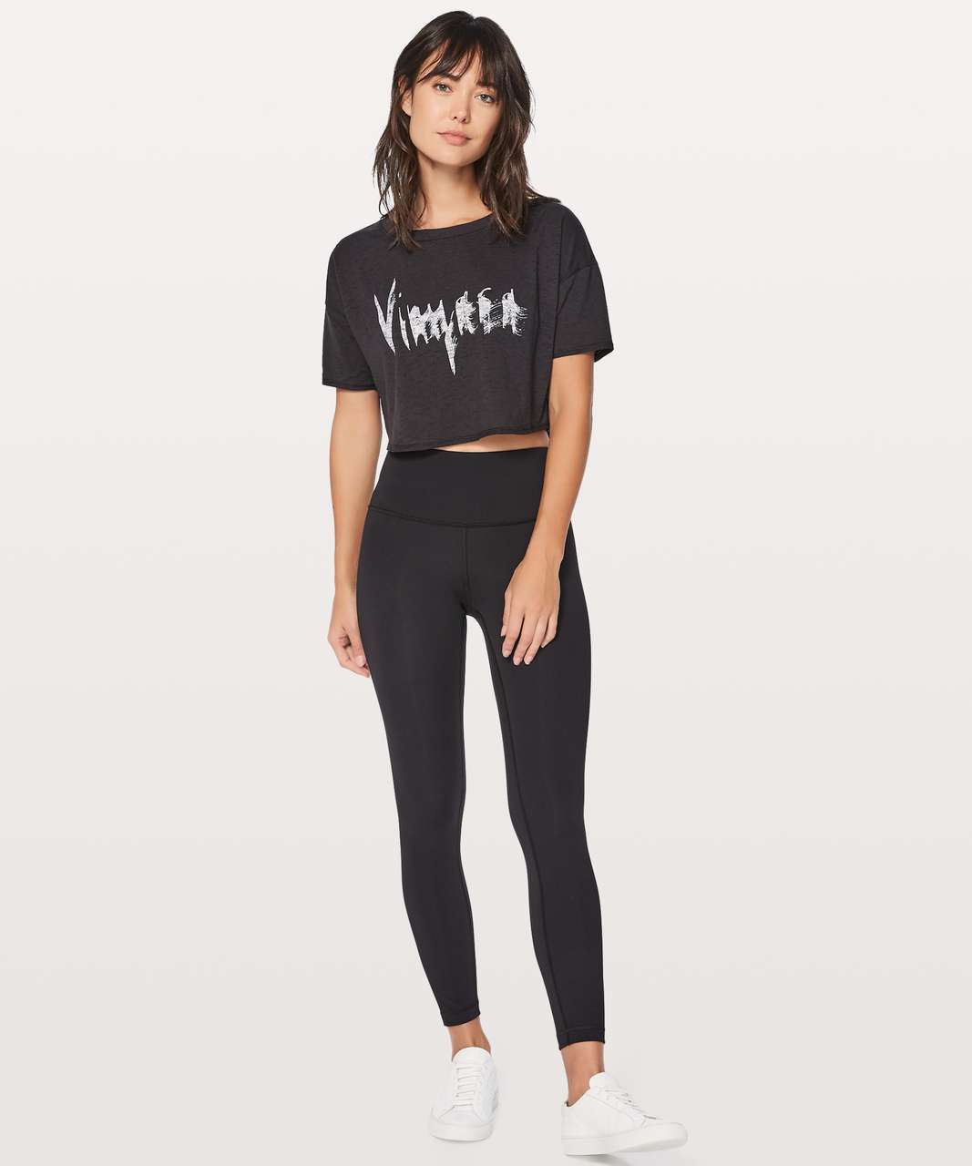 Lululemon Lightest Cropped Tee *Expression - Black