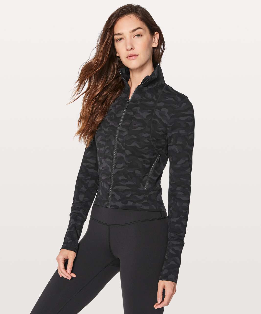 Lululemon dark fuel zone in crops coast camo fluffin awesome