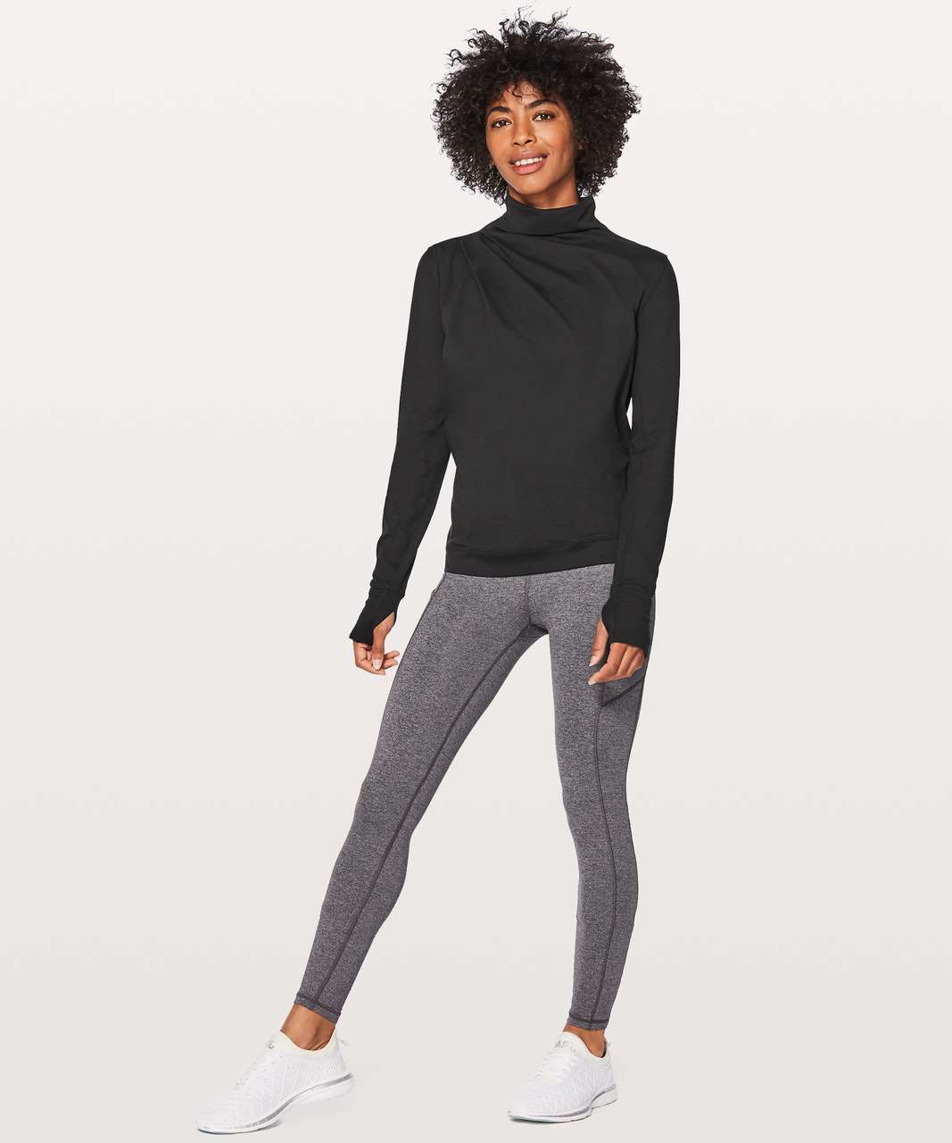 Lululemon Morning Miles Long Sleeve - Black - lulu fanatics