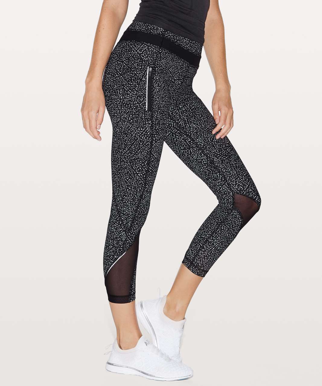 Lululemon Inspire Tight II 25" - Night View White Black / Black