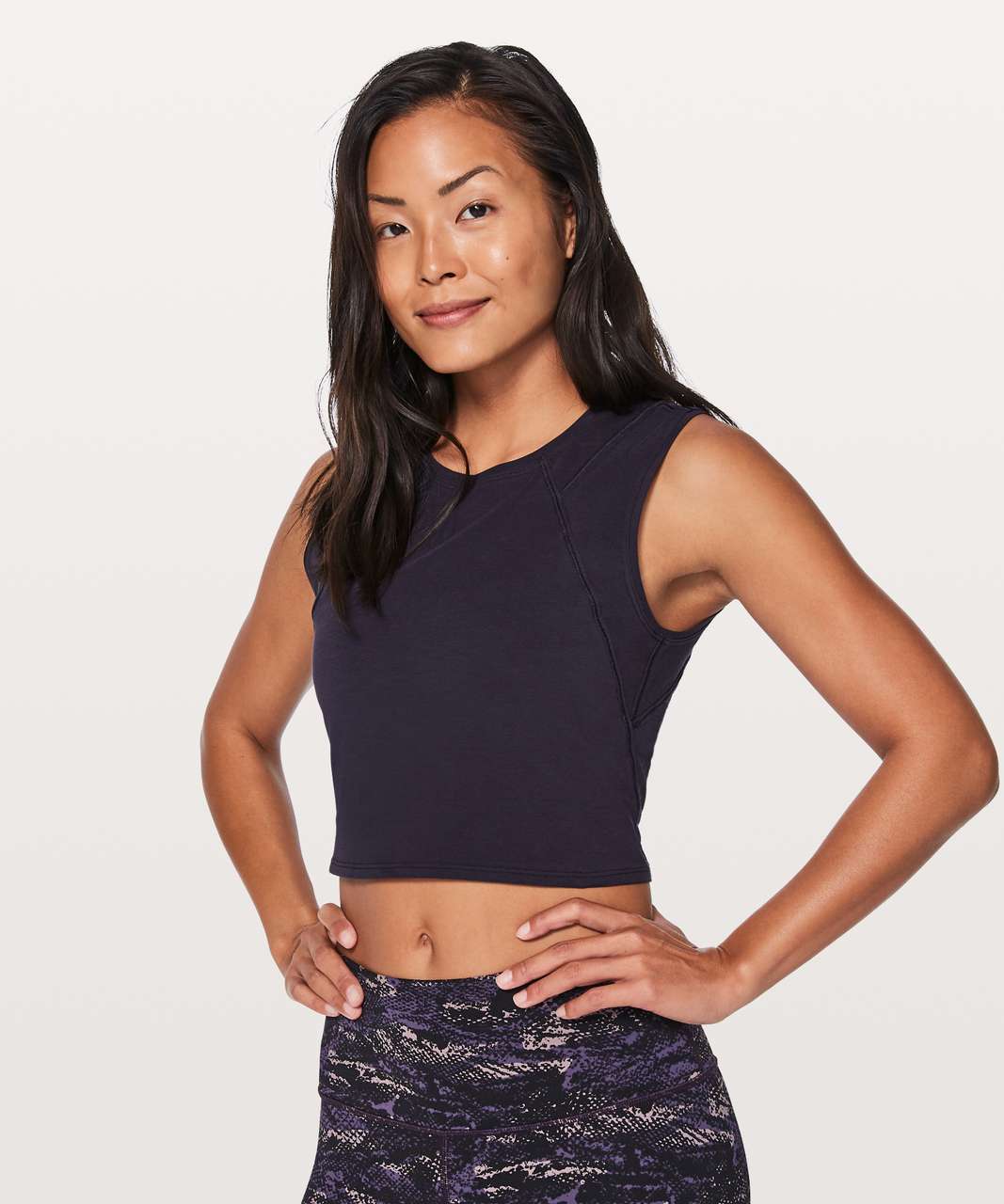 Lululemon Line Up Crop Tank - Boysenberry