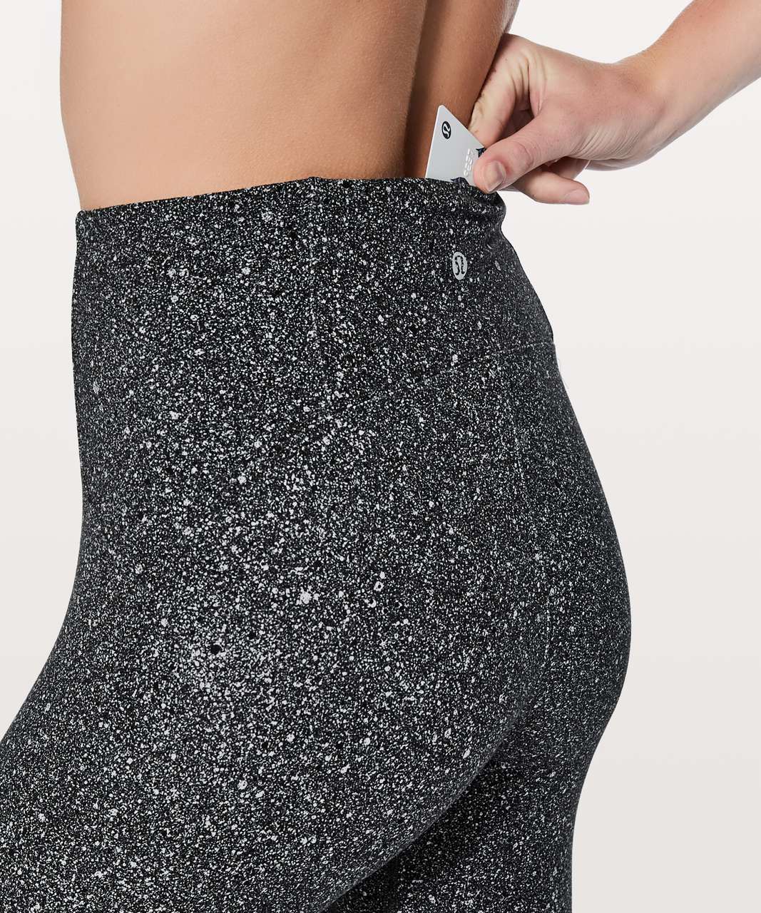 Lululemon Full Freedom Crop 21" - Luminesce Splatter Ice Grey Black