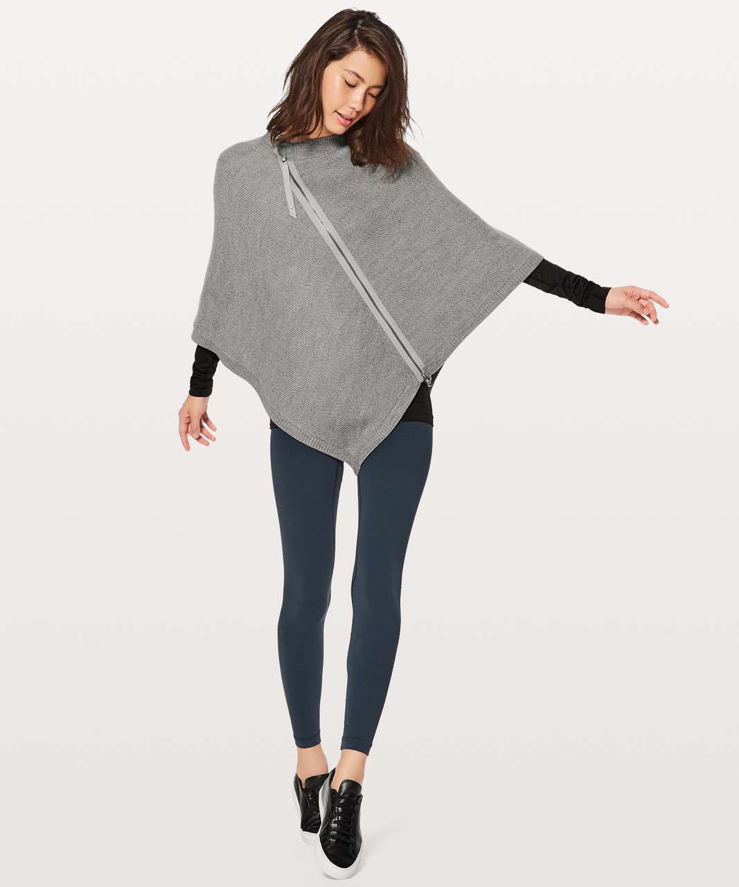 Lululemon On The Go Poncho - Heathered Core Medium Grey - lulu fanatics