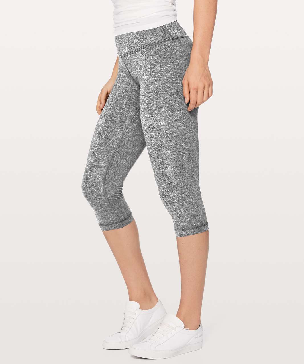 Lululemon Wunder Under Low-Rise Tight - Heathered Black - lulu fanatics