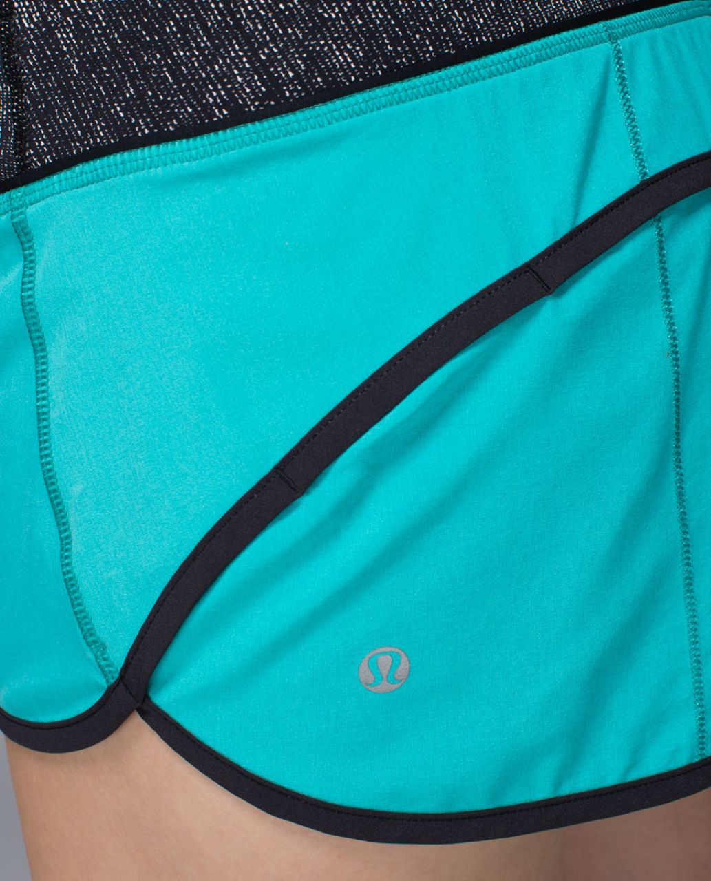 Lululemon Run:  Speed Short *4-way Stretch - Blue Tropics / Burlap Texture Black Dune / Black