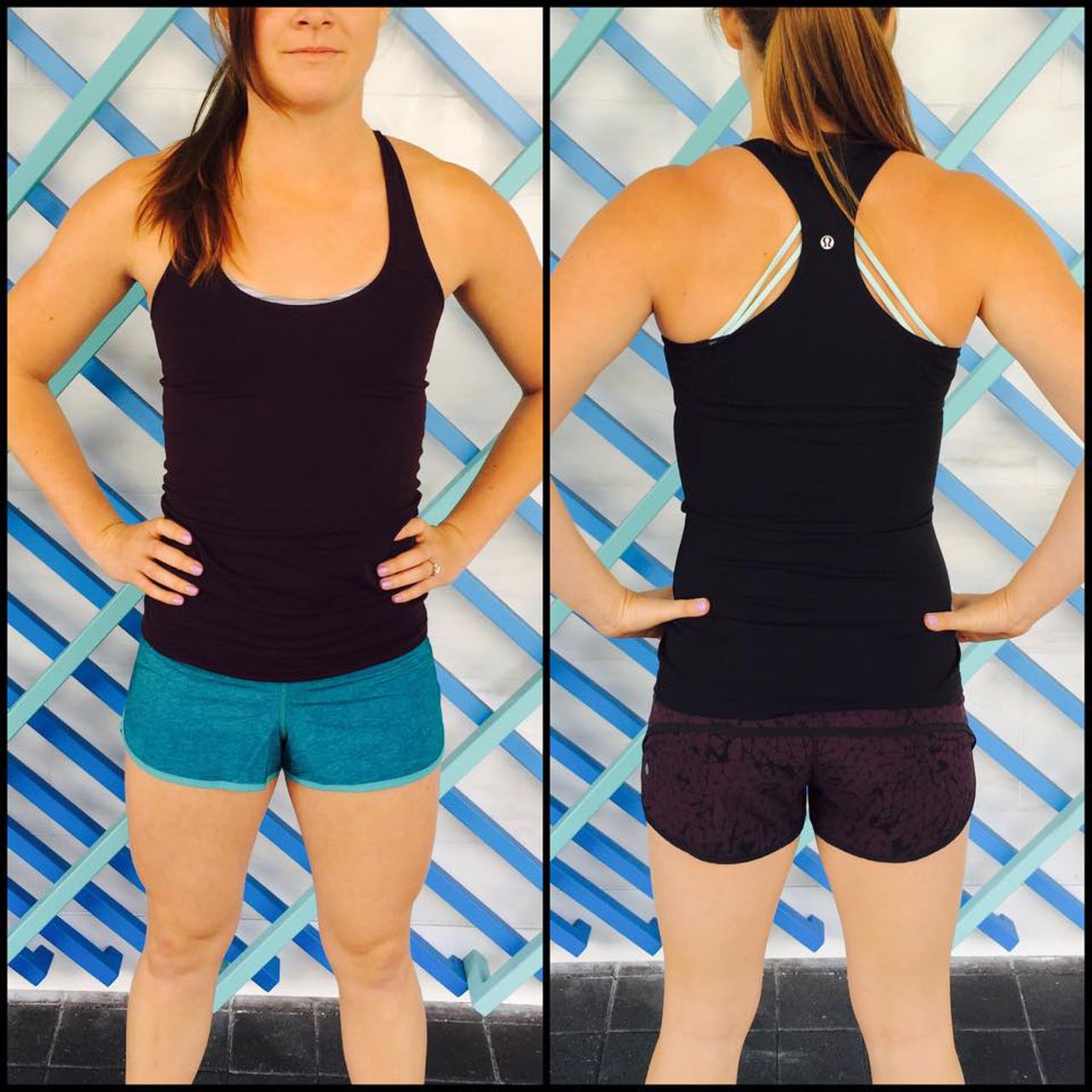 Lululemon Speed Short *4-way Stretch 2.5" - Heathered Texture Printed Sea Mist Blue Tropics / Blue Tropics