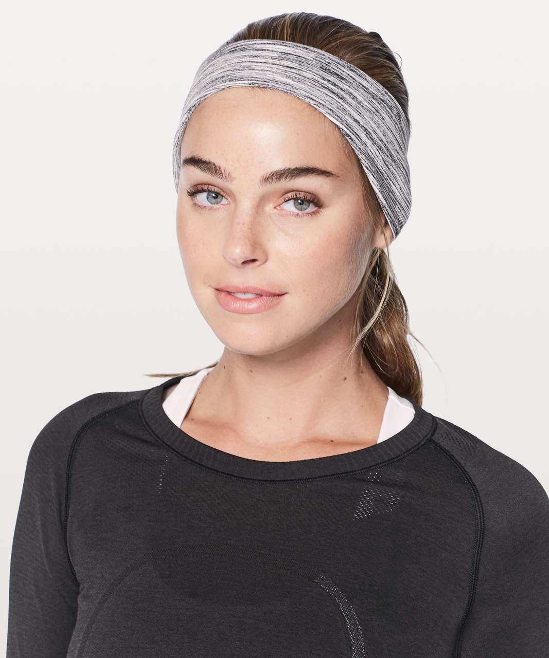 Lululemon Run It Out Ear Warmer - Space Dye Camo Black White