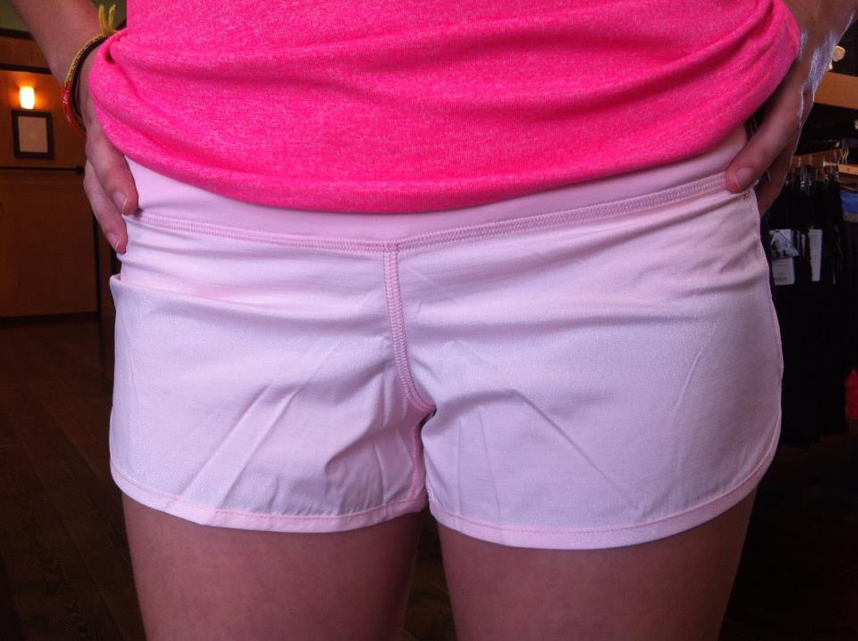 Lululemon Run Speed Shorts Pink & Heathered Black Women's Size 6