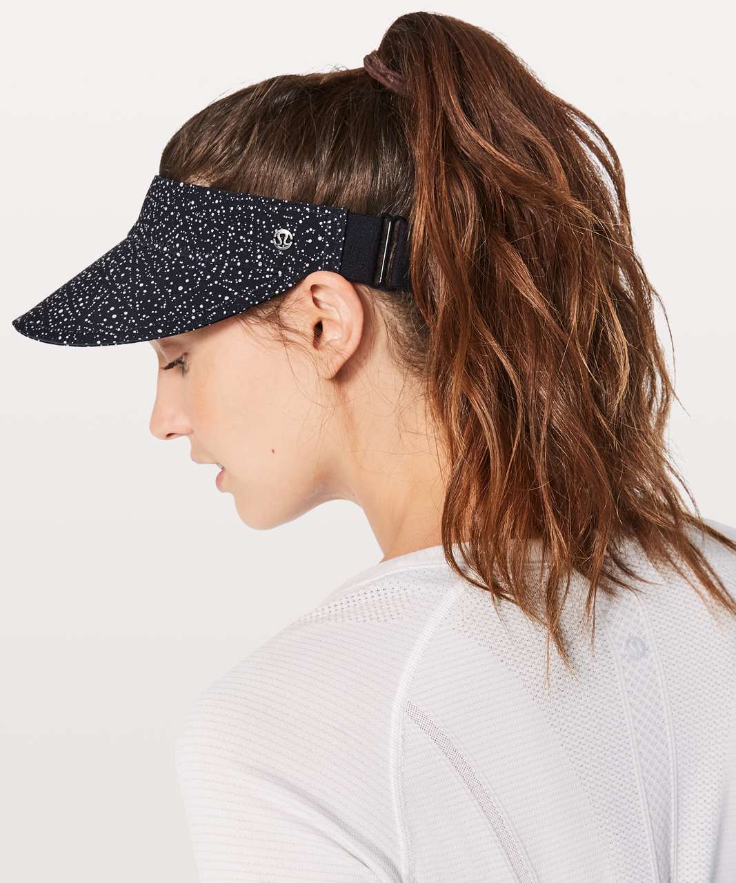 Lululemon Fast Paced Run Visor - Night View White Black / Black