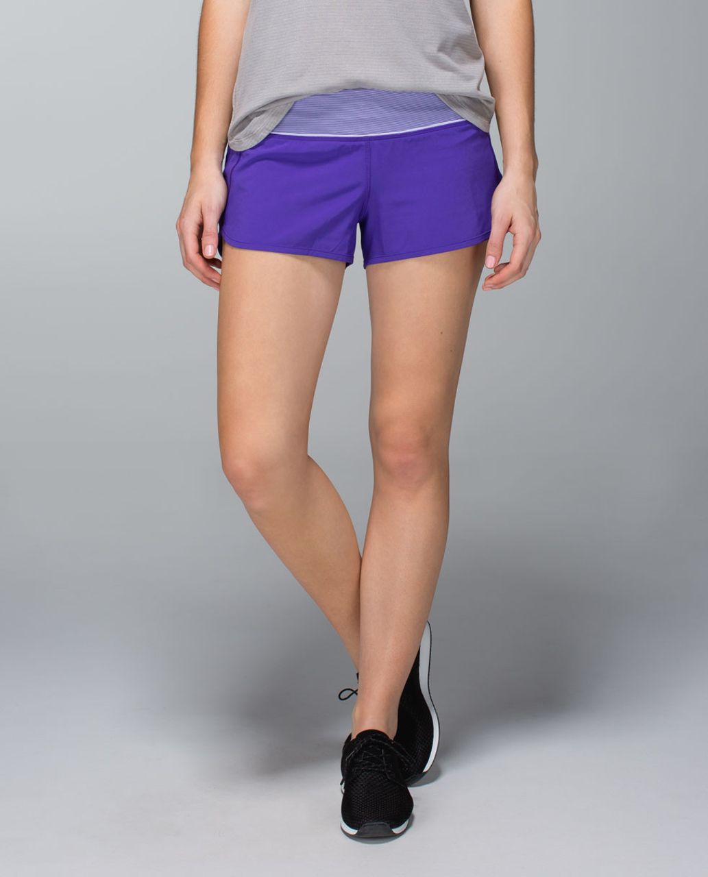 Lululemon Run:  Speed Short *4-way Stretch - Bruised Berry / Wee Stripe Bruised Berry