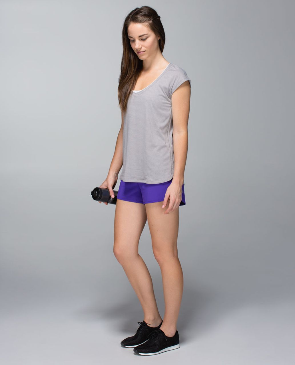 Lululemon Run:  Speed Short *4-way Stretch - Bruised Berry / Wee Stripe Bruised Berry