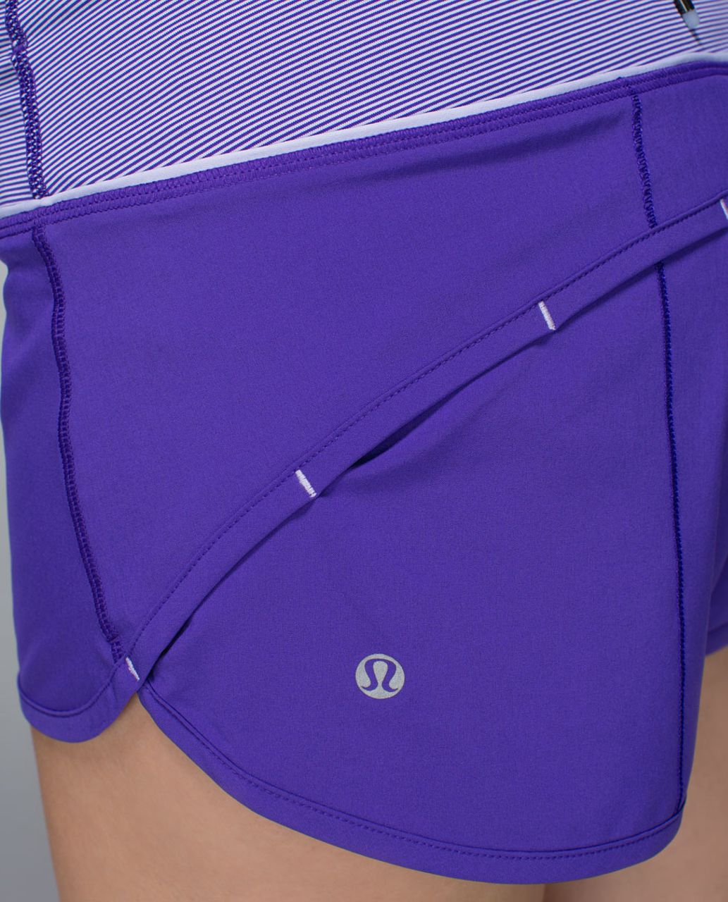 Lululemon Run:  Speed Short *4-way Stretch - Bruised Berry / Wee Stripe Bruised Berry