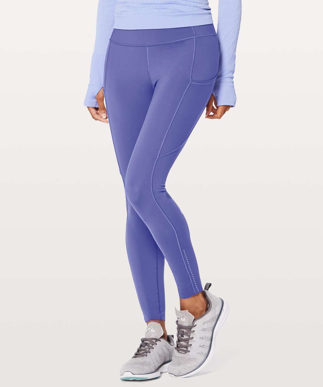 Lululemon Fast and Free Tight 25 *Nulux City Grit White Blue Fog